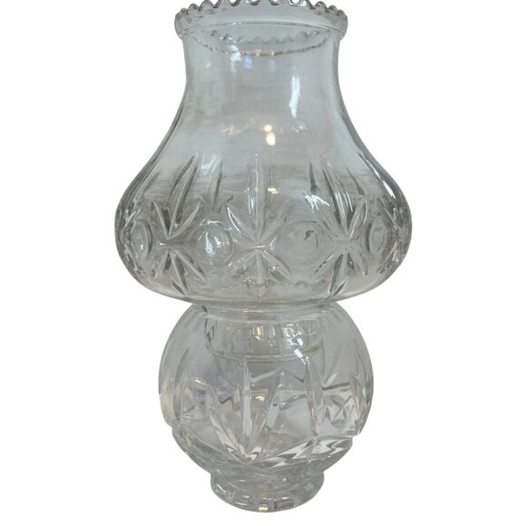 Hand-Cut 24% Lead Crystal Clear Glass Bowl with Lamp Shade Made in Poland - Picture 1 of 12